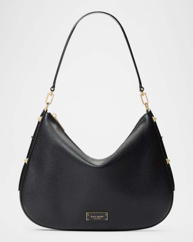 liv large pebbled leather hobo bag